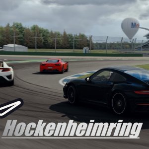 [VR] Acura NSX, Ferrari 458, Porsche 911 Turbo S, Audi R8 V10 Plus. Hockenheimring.