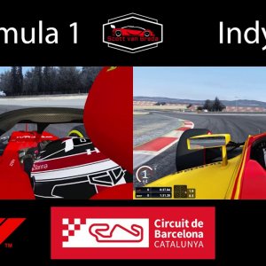 Formula 1 VS Indycar | Side by Side Comparison at Catalunya | Assetto Corsa | 4K