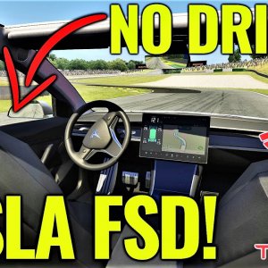 AI Drives the Tesla Model 3 around Road Atlanta | Tesla FSD Autopilot | Assetto Corsa