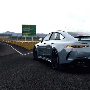 [VR] Mercedes AMG GT63S Highlands Traffic. Assetto corsa VR onboard.
