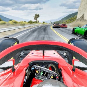 2022 Formula 1 Ferrari Concept In Traffic Against Hypecars On Public Road | Assetto Corsa 4k