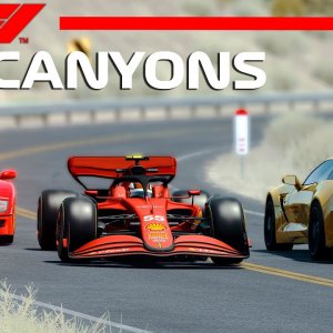 Assetto Corsa | Pegando a estrada com um F1 2022 ! | LA Canyons |