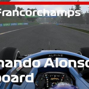 F1 2021 Fernando Alonso Onboard SPA - Realistic TV Camera