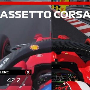F1 vs Assetto Corsa - Charles Leclerc's Pole Lap Monaco