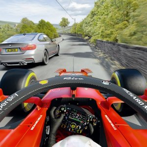 F1 2021 Car Full Speed At High Force Through Traffic | Assetto Corsa 4k
