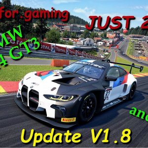 JUST 2 LAPS - Assetto Corsa Competizione - Version 1.8 - BMW M4 GT3 - DLSS - FFB - 10min Race at Spa