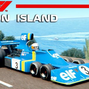 NA ESTRADA COM UM F1 - UNION ISLAND | Tyrrell P34 | Assetto Corsa