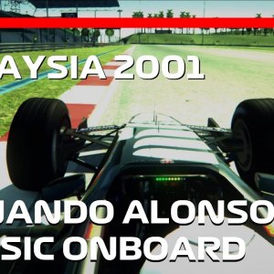 SOME ROOKIE ALONSO ACTION! | F1 2001 Minardi PS01 | Sepang | Fernando Alonso Onboard