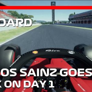 Carlos Sainz Sets the Fastest Lap on Day 1 | 2022 Pre-Season Testing