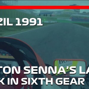 STUCK IN 6TH GEAR | McLaren-Honda MP4/6 | 1991 Brazilian Grand Prix | Ayrton Senna Onboard