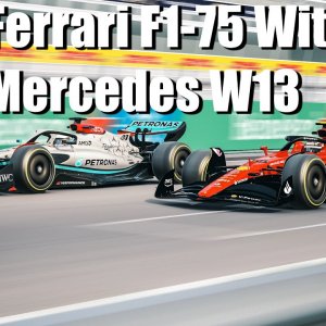 THE NEW Ferrari F1-75 With MERCEDES W13 Shakedown AT MONZA | Assetto Corsa 4K