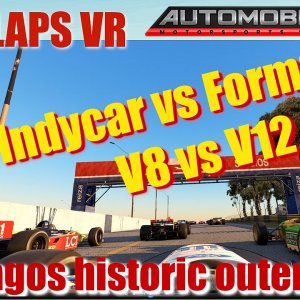 Formula 1 vs Indycar - V8 vs V12 - Interlagos historic oval - Automobilista 2 - JUST 2 LAPS VR
