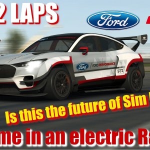 My First ride in an electric racecar - The future of sim racing ? Ford Mustang Mach E - JUST 2 LAPS