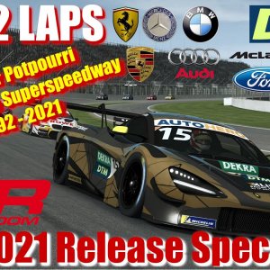RaceRoom DTM 2021 Release - Special - All DTM Cars available at Indianpolis - 4K Ultra - JUST 2 LAPS