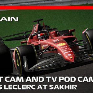 [#AssettoCorsa] Charles Leclerc's Pole Lap | Helmet and Pod Cam | 2022 Gulf Air Bahrain Grand Prix