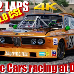 Classic Cars racing at Dubai - BMW 3.0 CLS - 4k Ultra Quality - Assetto Corsa - JUST 2 LAPS