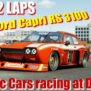 Classic Cars racing at Dubai - Ford Capri RS3100 - 4k Ultra Quality - JUST 2 LAPS