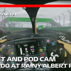 Daniel Ricciardo's First Lap at Rainy Albert Park's New Layout! | 2022 Austrailian Grand Prix