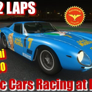 Classic Cars Racing at Dubai - Bizzarini GT 5300 - Nightrace - 4k Ultra Quality - JUST 2 LAPS