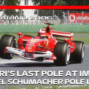 The last time when Ferrari took Pole at Imola! | 2006 Gran Premio Foster's di San Marino