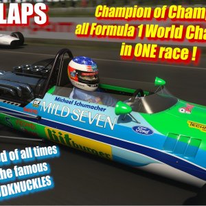 Formula 1 - All Star Champion of Champions Race - Le Mans - Mod by Spudknuckles - JUST 2 LAPS