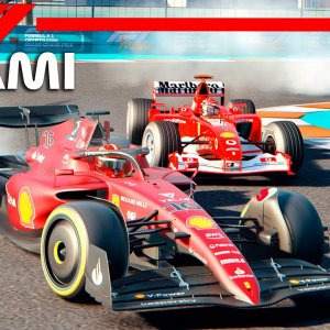 F1 2022 vs F1 2002 - Scuderia Ferrari | Miami GP | Assetto Corsa