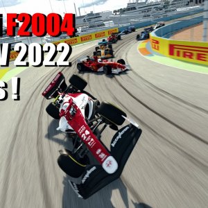 Ferrari F2004 VS NEW 2022 F1 Cars At Valencia Circuit ! 4k
