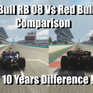 2022 Red Bull RB18 Vs 2012 Red Bull RB8 Comparison At Circuit de Catalunya
