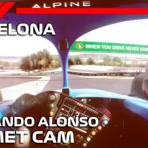 F1 2022 Spanish GP | Fernando Alonso Helmet Cam - Alpine F1Team A522 | Assetto Corsa Reshade