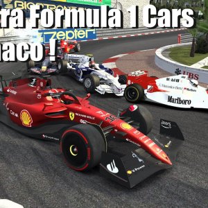 Multi Era Formula 1 Cars Racing At Monaco ! 4K