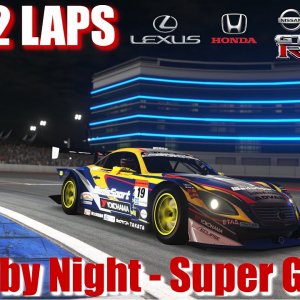rFactor2 - Dubai by night - awesome scenery - Super GT500 - no comments - 4K Ultra - JUST 2 LAPS