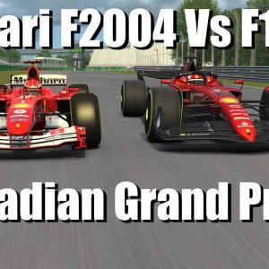 Old Ferrari F2004 With Slicks Keeping Up With THE NEW F1-75 ! | Assetto