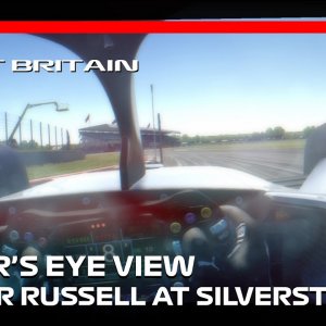 Visor Cam: George Russell's Mercedes at Silverstone | 2022 British Grand Prix | #assettocorsa