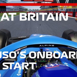F1 2022 Fernando Alonso Onboard Race Start British GP - Assetto Corsa