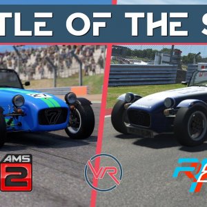 Battle of the Caterham's RF2 vs AMS2 in VR
