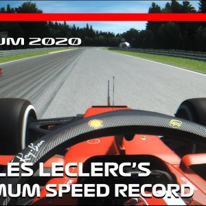 Leclerc has the fastest top speed in Spa history! | 2020 Belgian Grand Prix | #assettocorsa