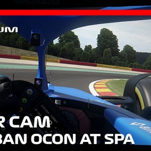 Esteban Ocon's Visor Cam at Spa-Francorchamps | 2022 Belgian Grand Prix #assettocorsa