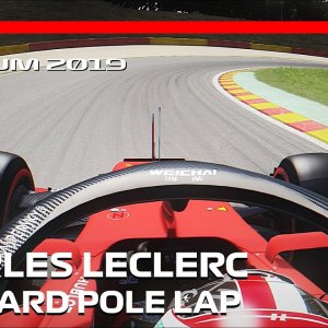 Charles Leclerc's Pole Lap at Spa | 2019 Belgian Grand Prix | #assettocorsa
