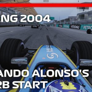 Fernando Alonso's Superb Start - 2004 Malaysian Grand Prix - Recreated Assetto Corsa