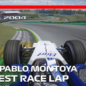 Montoya's Last Fastest Lap with Williams | 2004 Brazilian Grand Prix | #assettocorsa
