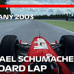 Michael Schumacher Onboard | 2003 German Grand Prix | #assettocorsa