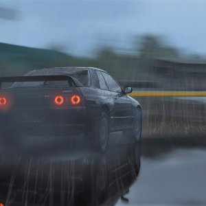 Godzilla in the rain!