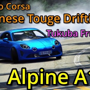 Assetto Corsa Drift Alpine A110 Japanese Touge Drift Tsukuba Fruits Line