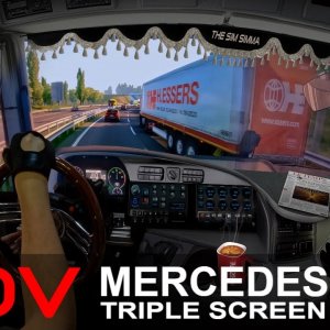 Inside a Mercedes Benz Actros MP3 in Euro truck Simulator | ep 4