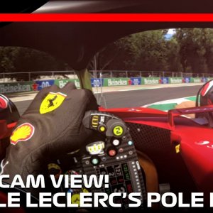 Charles Leclerc's Pole Lap via Visor Cam | 2022 Italian Grand Prix | #assettocorsa