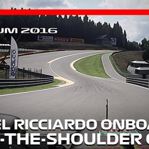Over-the-shoulder Camera Action | Daniel Ricciardo Onboard | 2016 Belgian Grand Prix | #assettocorsa