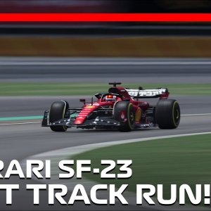 Charles Leclerc Drives the New Ferrari SF-23 At Fioriano! | #assettocorsa
