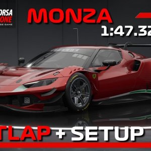 ACC | Monza | HotLap + Free Setup | Ferrari 296 GT3 - 1:47.322