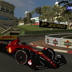 F1-2023 in Monaco / Hot-Lap with Carlos Sainz [GTR2]
