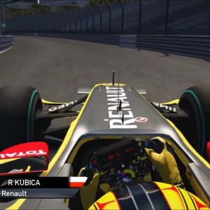 F1 Monaco 2010 - Robert Kubica OnBoard - Assetto Corsa
